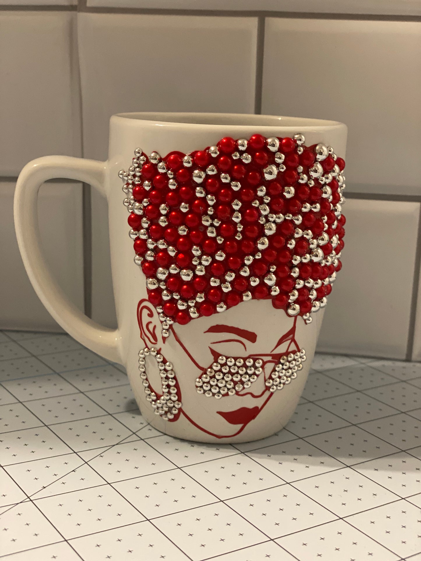 Red Profile Mug
