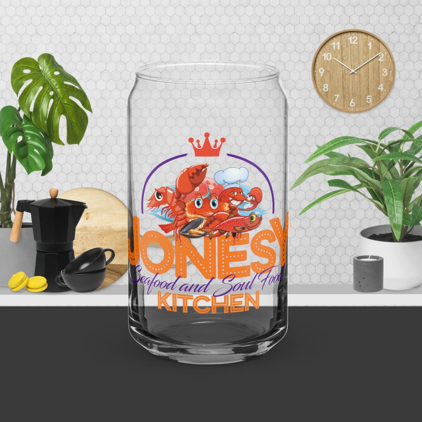 Jonesy Logo Can-shaped glass