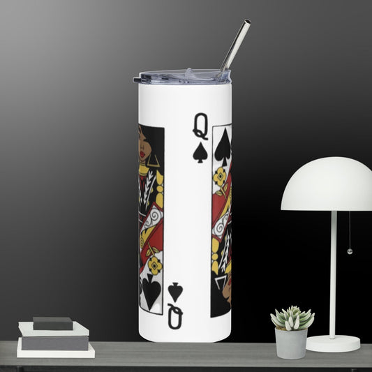 Queen of Spades Stainless steel tumbler