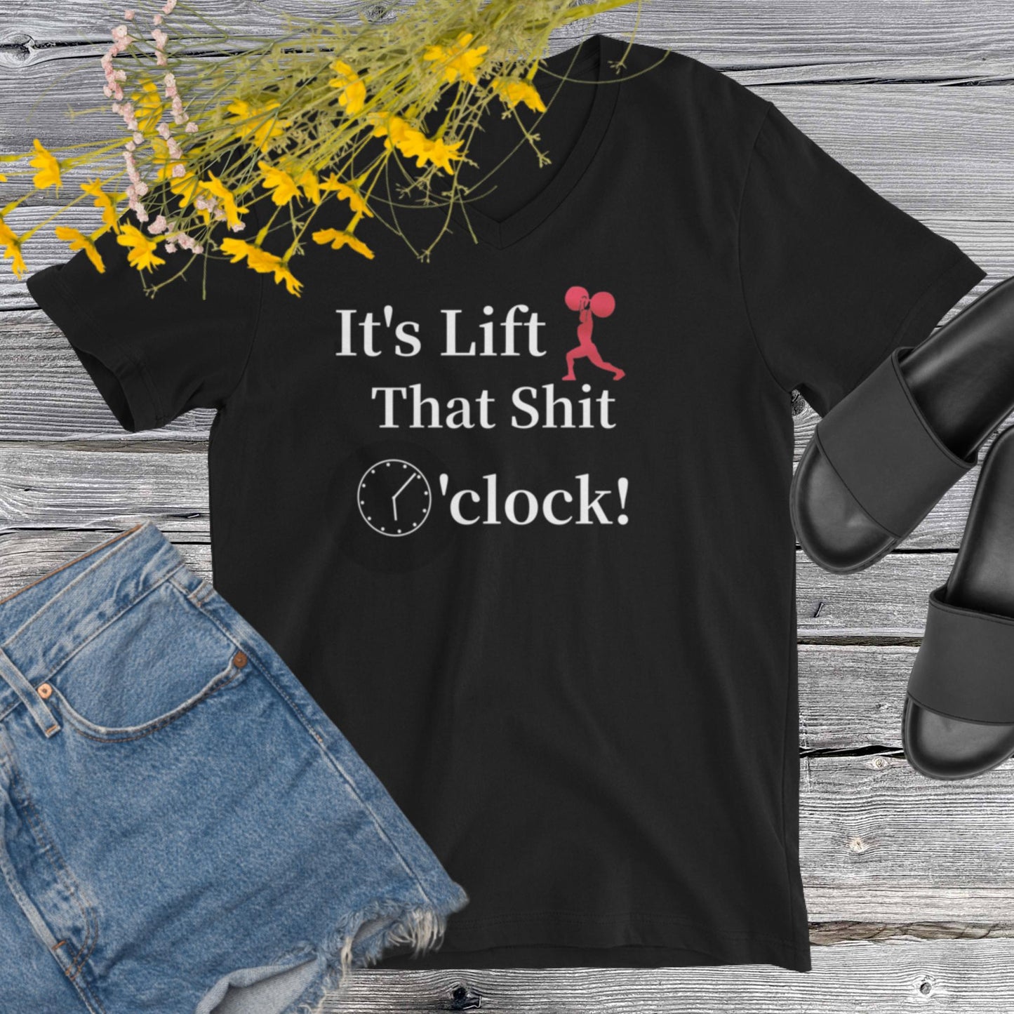 Lift That V-Neck T-Shirt