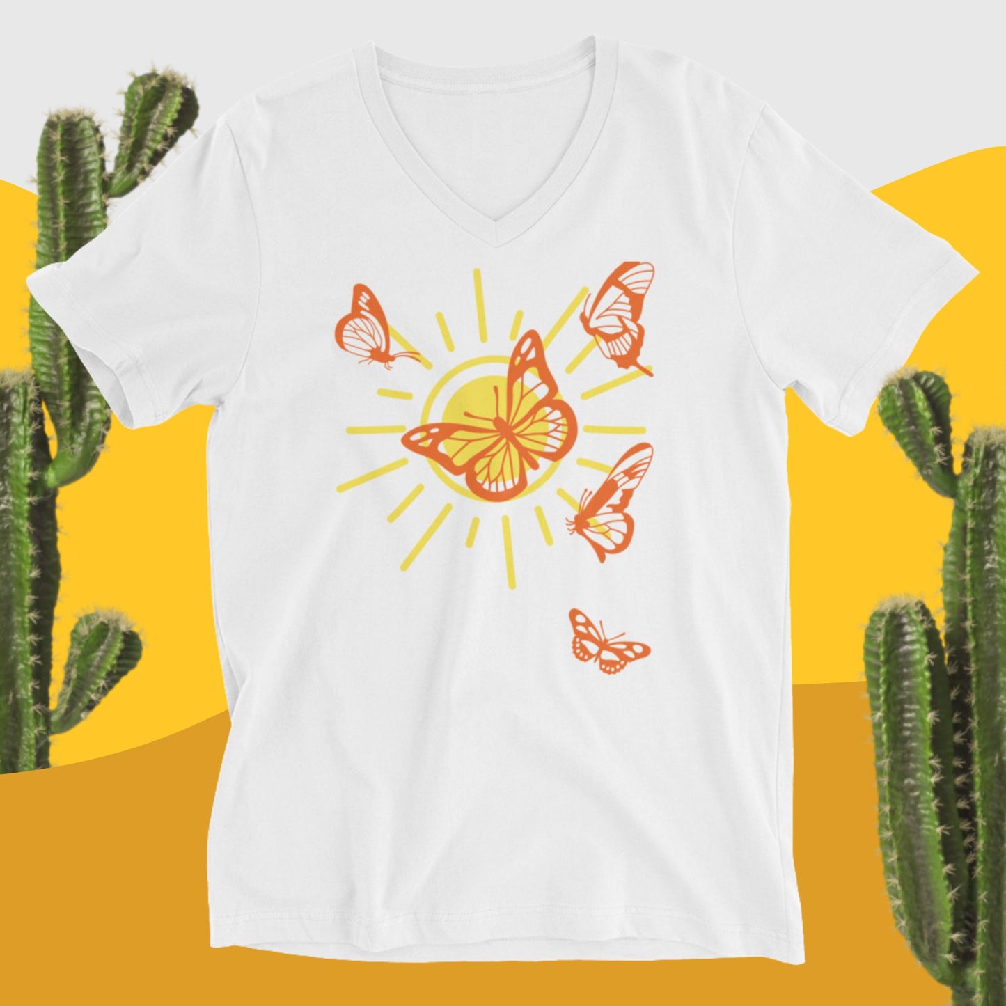 Butterfly V-Neck T-Shirt